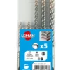 LEMAN - Coffret 5 Forets SDS + 2 Taillants