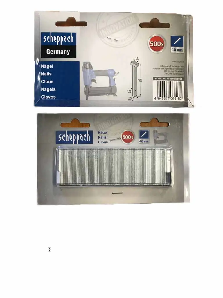 SCHEPPACH - Clous Pour Cloueuse-agrafeuse Pneumatique (plusieurs Longueurs Possibles) 1 SCHEPPACH - Clous Pour Cloueuse-agrafeuse Pneumatique (plusieurs Longueurs Possibles)
