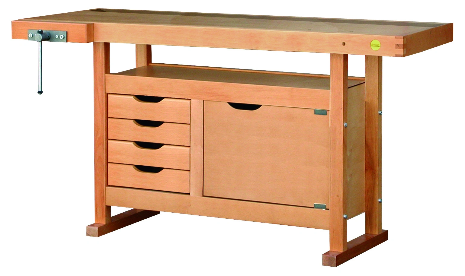 OUTIFRANCE - 0013156 Établi Bois à Caisson - 1500x500 Mm - 1 Porte / 4 Tiroirs 1 OUTIFRANCE - 0013156 Établi Bois à Caisson - 1500x500 Mm - 1 Porte / 4 Tiroirs