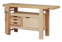 OUTIFRANCE - 0017152 Etabli Menuisier Professionnel à Caisson 1500mm - 1 Porte / 3 Tiroirs