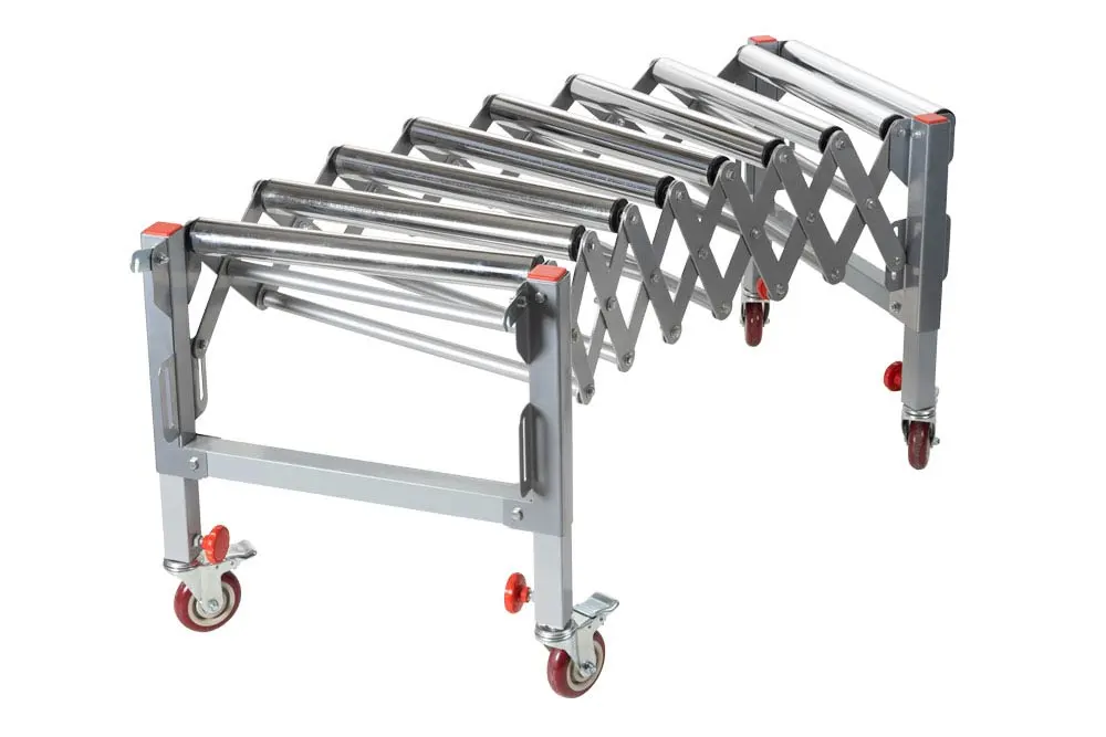 HOLZMANN - RB9A - Convoyeur à Rouleaux Extensible 500 à 1400 Mm - Largeur 500 Mm - Charge 130 Kg 1 HOLZMANN - RB9A - Convoyeur à Rouleaux Extensible 500 à 1400 Mm - Largeur 500 Mm - Charge 130 Kg