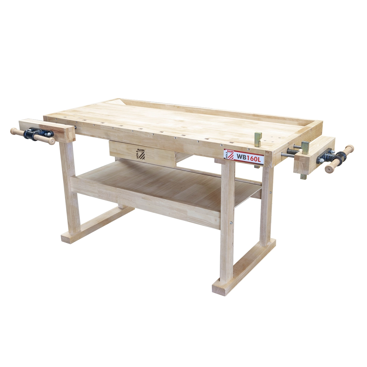 HOLZMANN - WB160L - Établi En Bois Massif De 1600 Mm De Longueur / Charge Max. 150 Kg 1 HOLZMANN - WB160L - Établi En Bois Massif De 1600 Mm De Longueur / Charge Max. 150 Kg