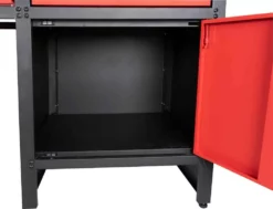 HOLZMANN - WT1700 Etabli Métallique De Travail 1700 Mm Avec Rangements 6 Tiroirs Et 1 Armoire -Outillage Soldes Boutique HOLZMANN WT1700 Etabli de travail avec rangements 2