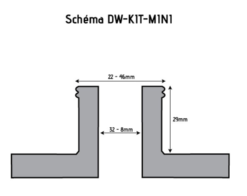 HOLZPROFI - DW-KIT-MINI Coffret Mandrin 4 Mors ø 70 Mm + Bague 1" X 8 TPI à M33 X 3,5 Mm -Outillage Soldes Boutique HOLZPROFI Coffret mandrin o70mm DW KIT MINI 4