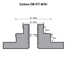 HOLZPROFI - DW-KIT-MINI Coffret Mandrin 4 Mors ø 70 Mm + Bague 1" X 8 TPI à M33 X 3,5 Mm -Outillage Soldes Boutique HOLZPROFI Coffret mandrin o70mm DW KIT MINI 5