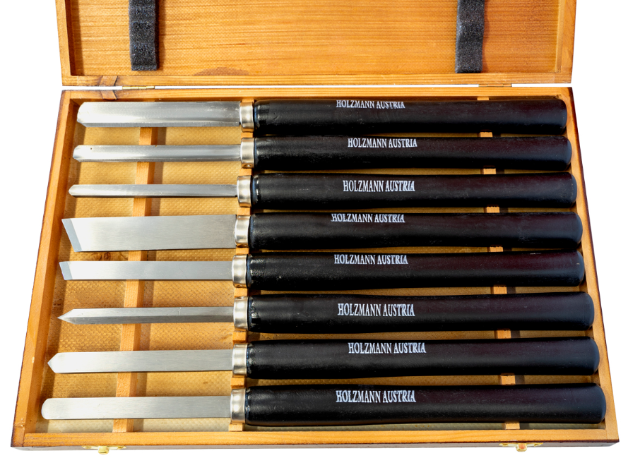 HOLZMANN - H8TLG Coffret De 8 Outils De Tournage Acier Au Chrome 1 HOLZMANN - H8TLG Coffret De 8 Outils De Tournage Acier Au Chrome