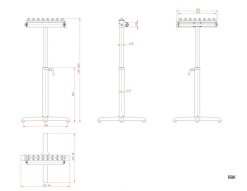 Holzprofi - RBK Servante à Rouleau Et à Billes (Hauteur : 1150 Mm Max) -Outillage Soldes Boutique Holzprofi RBK Servante a rouleau et a billes Hauteur 115 2