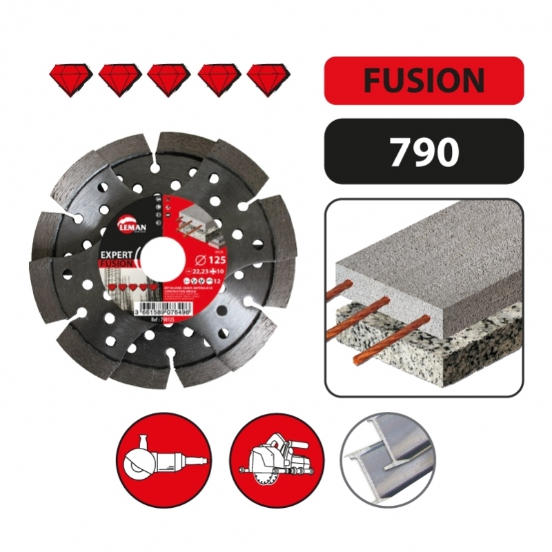 LEMAN - 790 - Disque Diamant Segment à Rainurer Béton Armé 1 LEMAN - 790 - Disque Diamant Segment à Rainurer Béton Armé