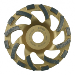 LEMAN - Plateau Diamanté Virgule Béton, Granit ( Diamètre 125 Alésage : 22.23 Mm )