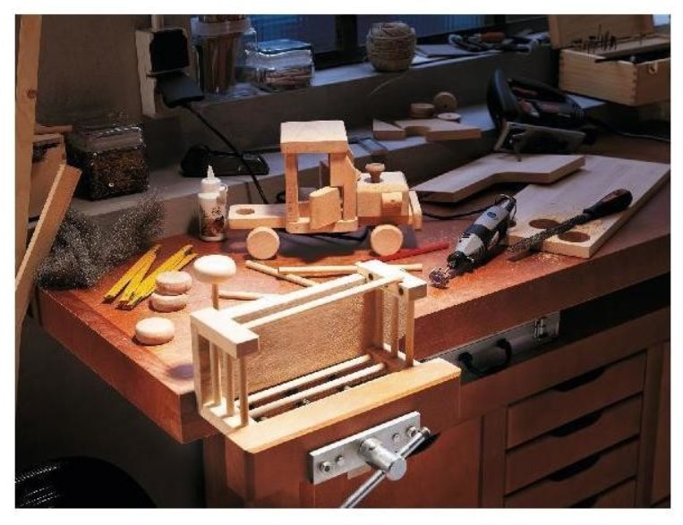 OUTIFRANCE - 0013115 Etabli Bois à Caisson 1500x500 Mm - 2 Portes / 4 Tiroirs 2 OUTIFRANCE - 0013115 Etabli Bois à Caisson 1500x500 Mm - 2 Portes / 4 Tiroirs – Image 2