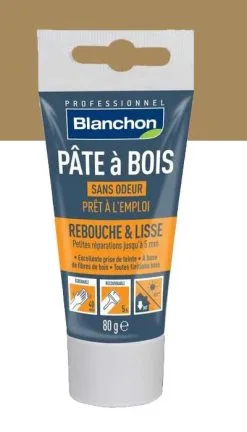 BLANCHON - Pâte à Bois - Rebouchage & Lissage - 80g - 250g - 500g - Différentes Teintes -Outillage Soldes Boutique Pate a bois Blanchon teinte naturel