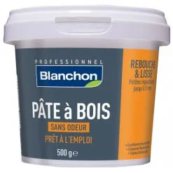 BLANCHON - Pâte à Bois - Rebouchage & Lissage - 80g - 250g - 500g - Différentes Teintes -Outillage Soldes Boutique Pate a bois Blanchon en pot 1