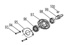 SCHEPPACH - Axe + Rondelles Pour Scie à Onglet Radiale Kity KS305BF