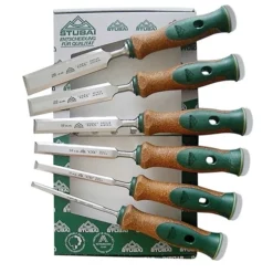 STUBAI - Jeu De Ciseaux à Bois Modèle Suédois - Différentes Largeurs - 4 à 6 Ciseaux