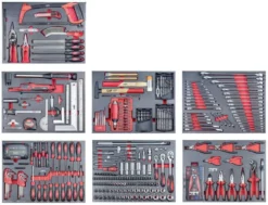 JET - TT-412 - Servante D'Atelier Mobile Avec 412 Outils - 780 X 455 X 985 Mm -Outillage Soldes Boutique TT 412 outils fournis avec la servante JET