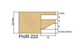 Forézienne MFLS ZAK - ZAK509222 Profil Doucine 6x15xHt14 Mm