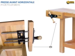 ETABLIS FRANCOIS ÉTABLIS FRANÇOIS - MEHS Etablis Menuisier Ebéniste Avec Presse Avant Horizontale PH28 (Longueur : 1500,2000,2200 Et 2400 Mm) 10 ETABLIS FRANCOIS ÉTABLIS FRANÇOIS - MEHS Etablis Menuisier Ebéniste Avec Presse Avant Horizontale PH28 (Longueur : 1500,2000,2200 Et 2400 Mm) -Outillage Soldes Boutique eTABLIS FRANcOIS MEHS Etabli Menuisier Ebeniste avec pre 2
