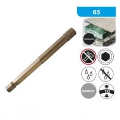 LEMAN Foret Diamanté - Grès Cérame (Ø 6, 8 Ou 10 Mm) -Outillage Soldes Boutique foret diamante gres cerame o 6 8 ou 10 mm 65 2