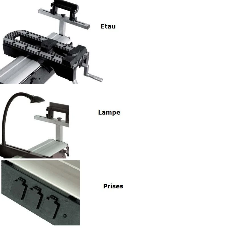 LEMAN - EST290 - Stand/ Établi Portatif Avec Prises, étau Et Lampe 4 LEMAN - EST290 - Stand/ Établi Portatif Avec Prises, étau Et Lampe – Image 4